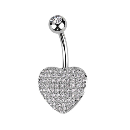 Piercing ombligo Corazón circonita