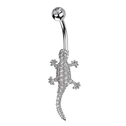 Piercing Nombril Lézard Zircone