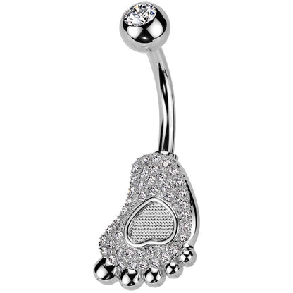 Belly Button Piercing baby foot zirconia