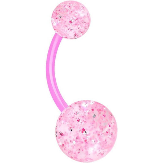 Belly Button Piercing Acrylic Ultra Glitter Ball