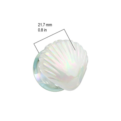 Cristal Plug Concha blanca