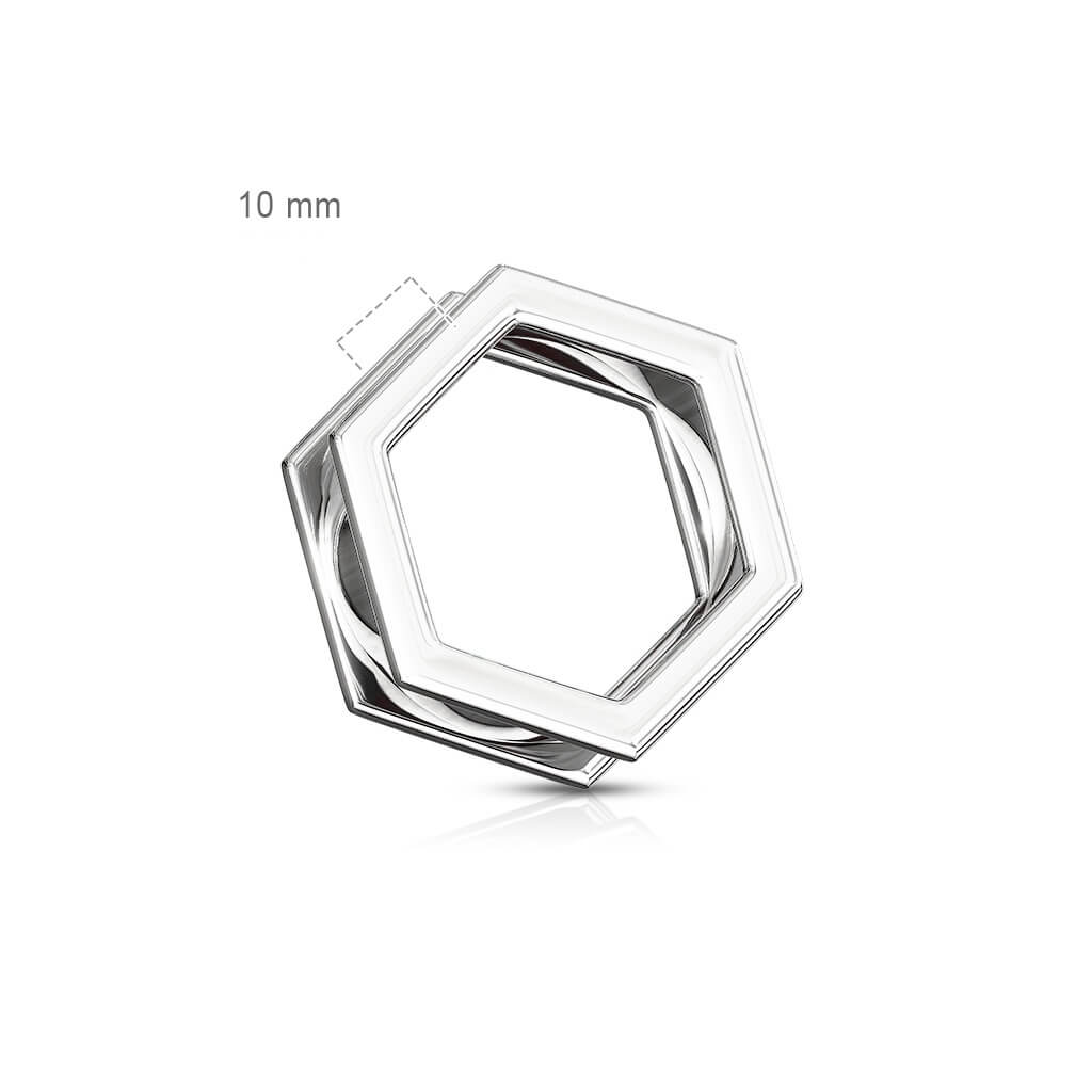 Tunnel Hexagon Silver