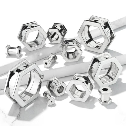 Tunnel Hexagon Silver