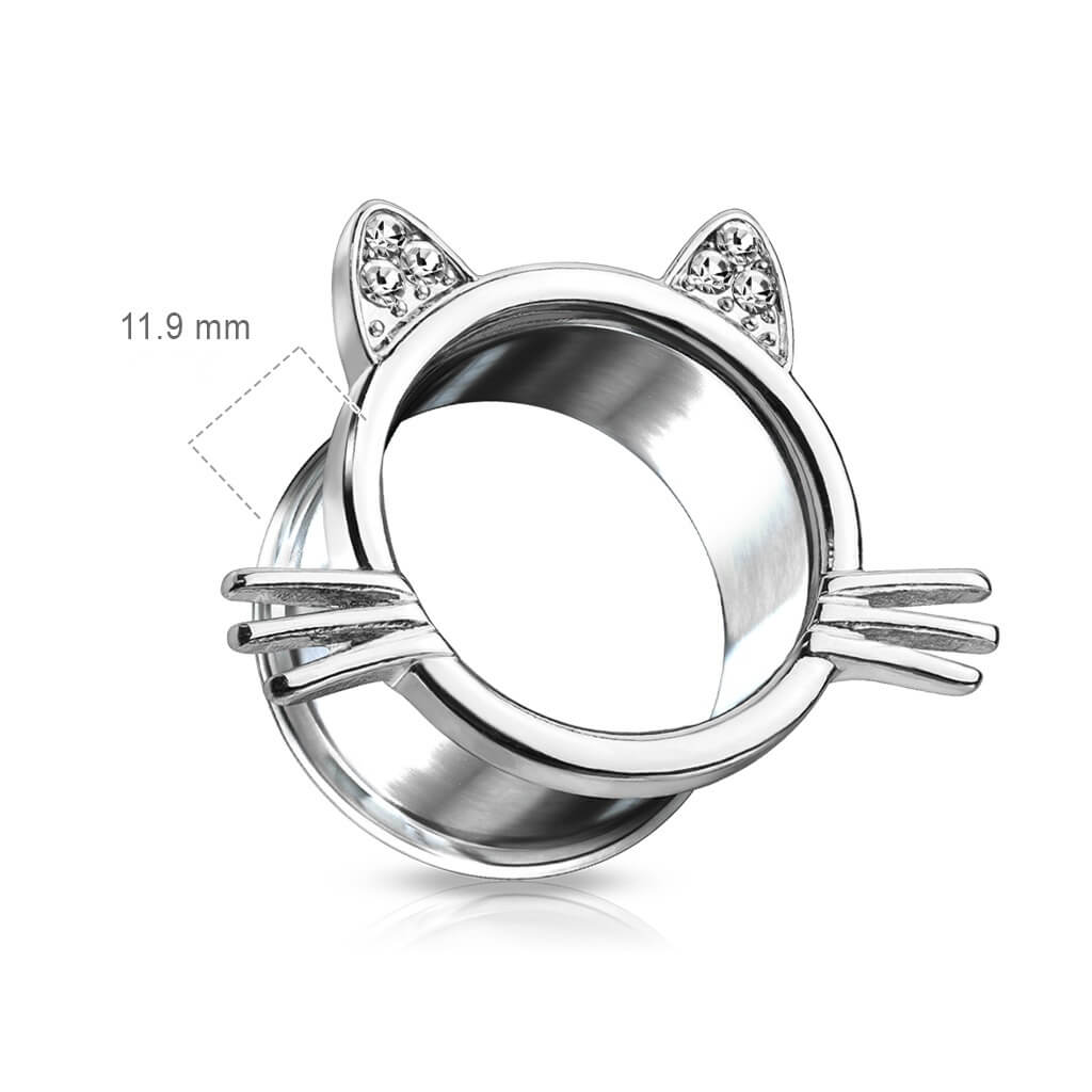 Tunnel Cat Zirconia Silver