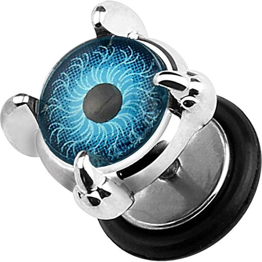 Fake Plug Eyeball Silver Internally Threaded