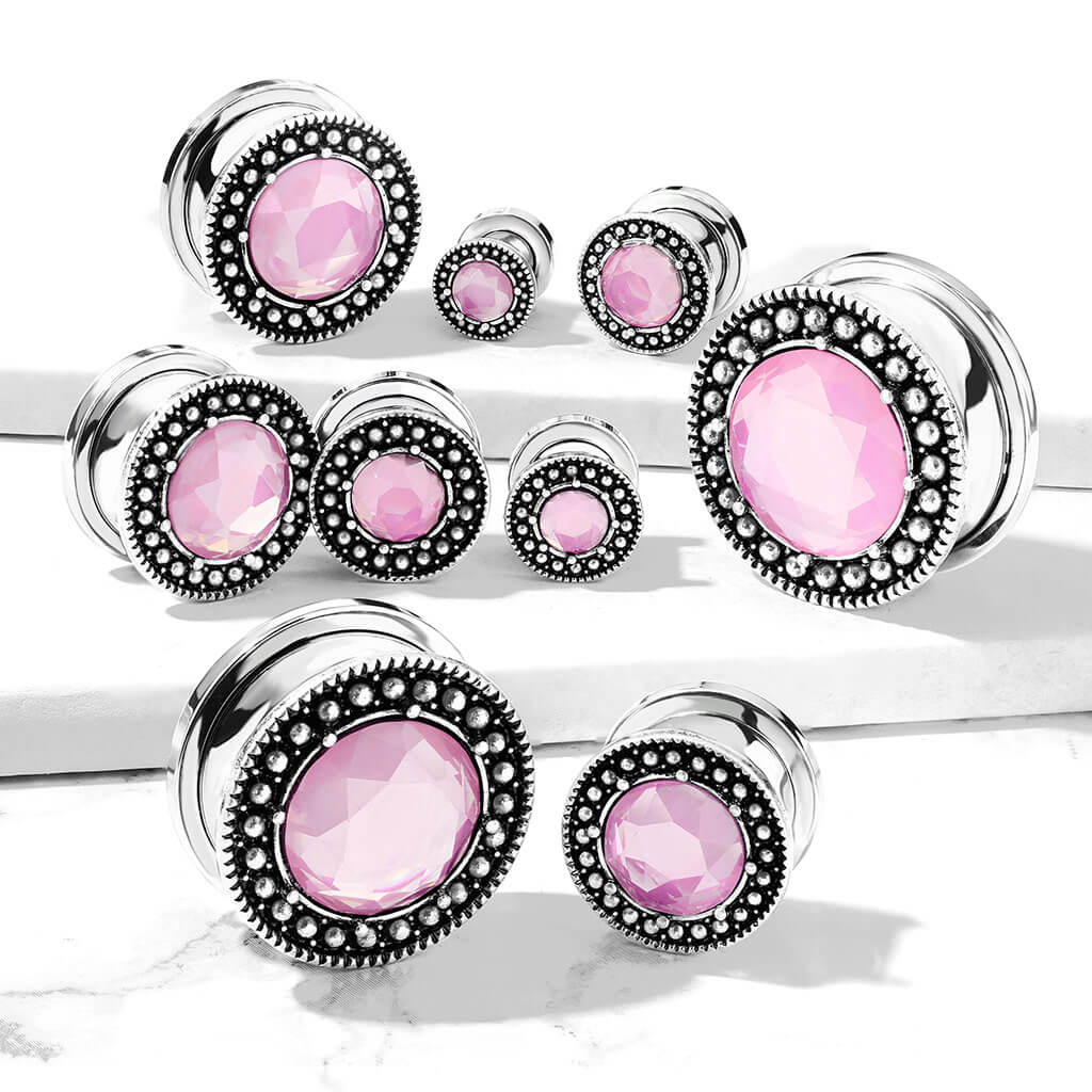 Plug Pink Synthetik Stone Internally Threaded