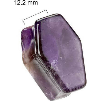 Tunnel Coffin Amethyst Semi Precious Stone