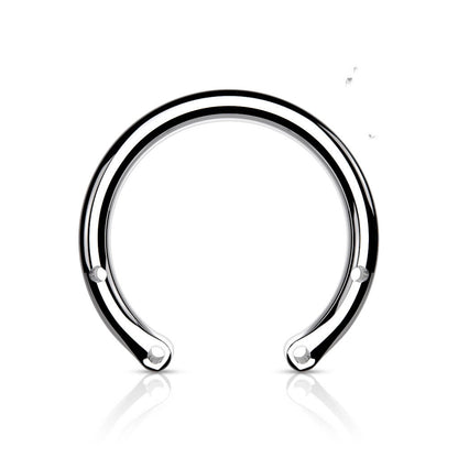 Titanium horseshoe pin with 4 holes Internally Threaded