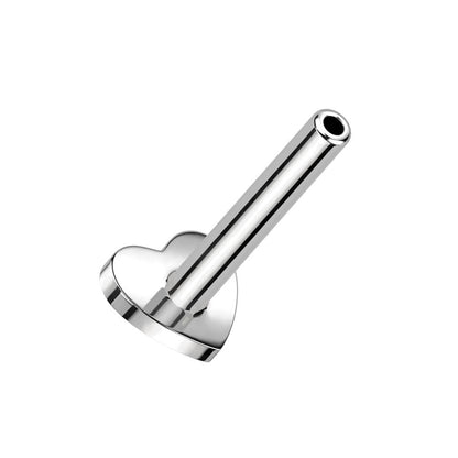 Titanium labret base heart base 3mm Internally Threaded