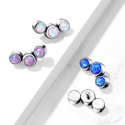 top 3 opal bezel setting Internally Threaded