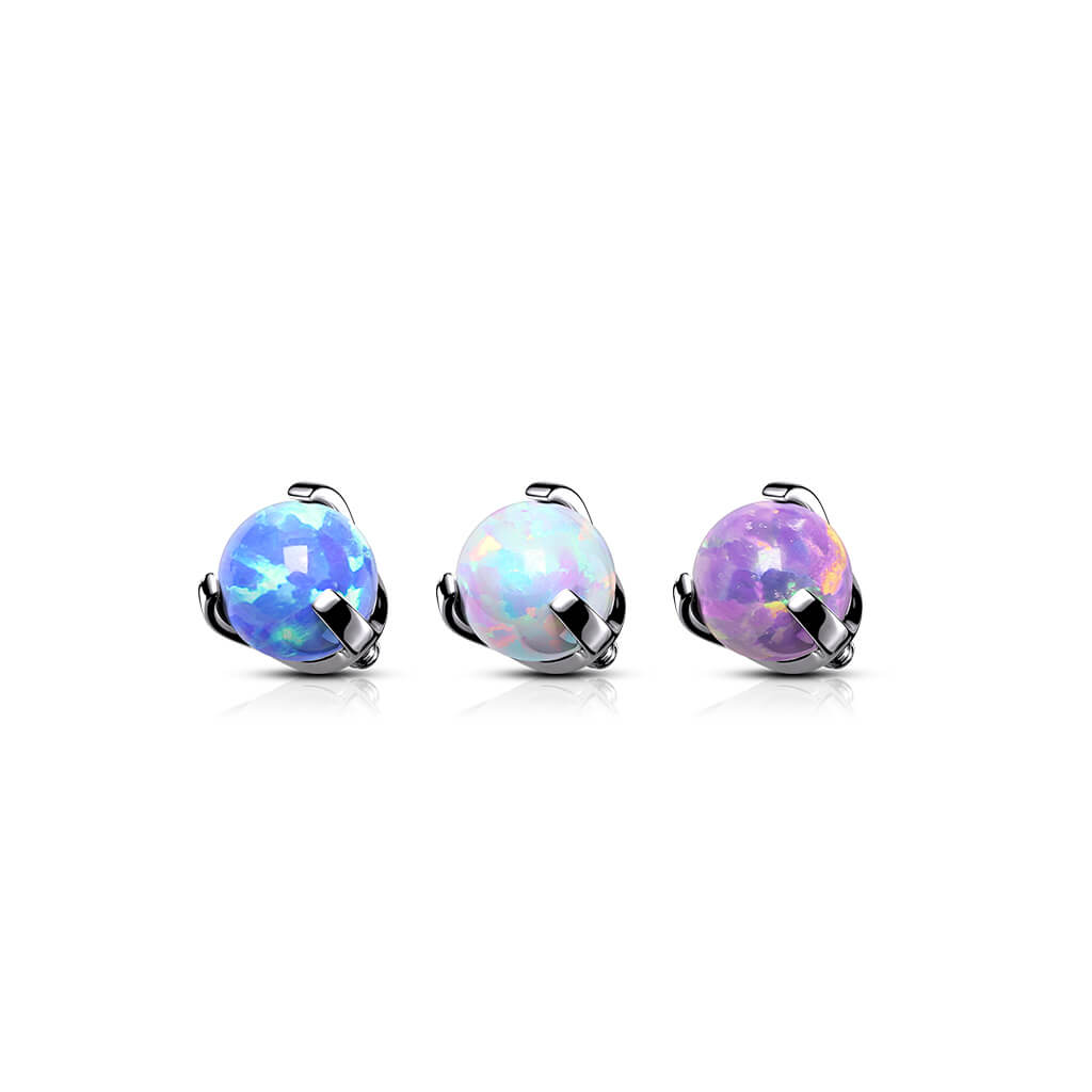 top ball opal claw setting Internally Threaded