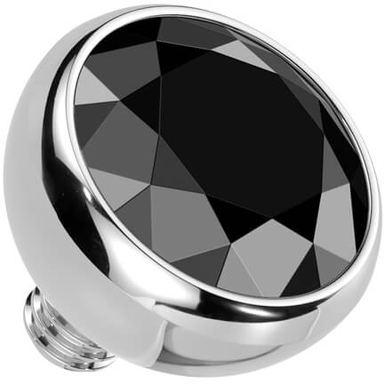 Titanium top ball zirconia bezel setting Internally Threaded