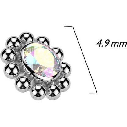 Titanio Fiore con Zircone Filettatura Interna