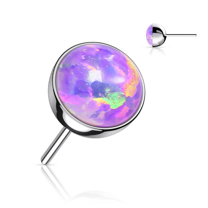 Titanium Top Opal Ball Push-In