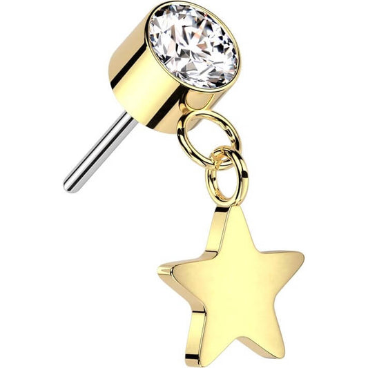 Titanium Star dangle Zirconia Push-In