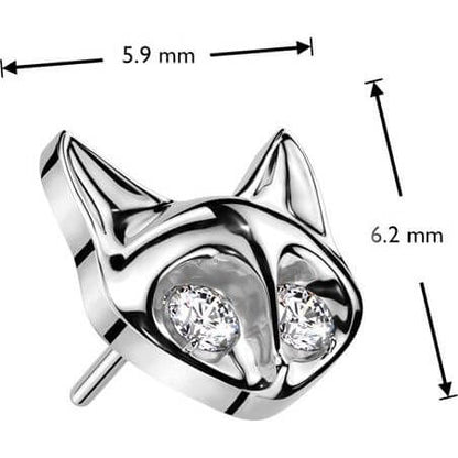 Titanio Gatto con Zirconi Push-In