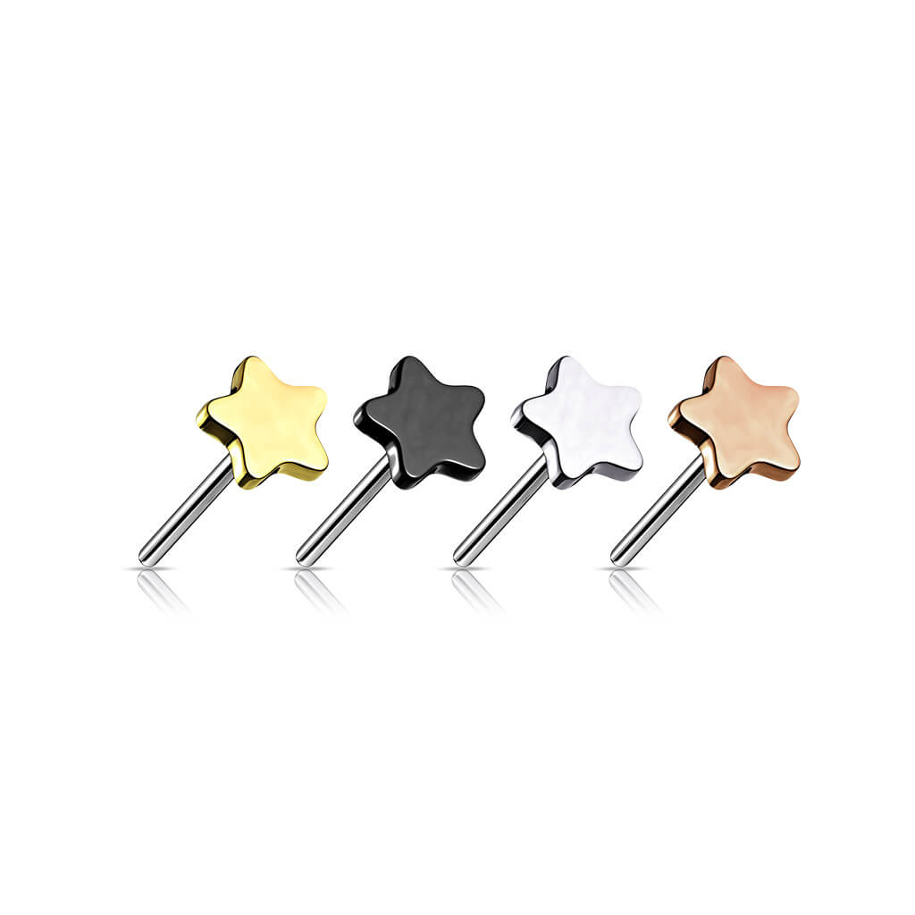 Titanium Top Flat Star Push-In