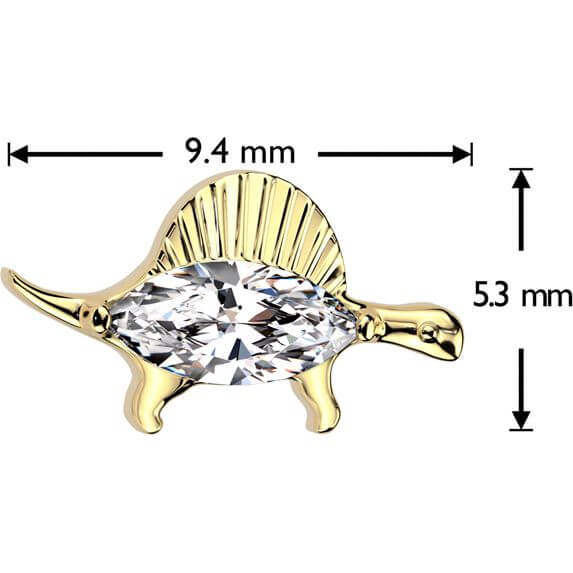 Titane Embout dinosaure zircone Enfoncer