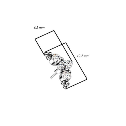 Titan Top 3 Zirkonia Opal Push-In