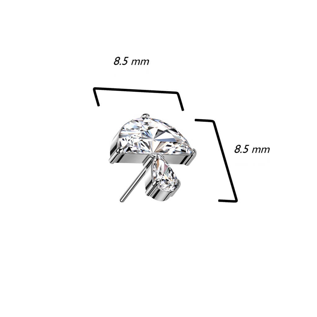 Titanium Top Mushroom Zirconia Push-In