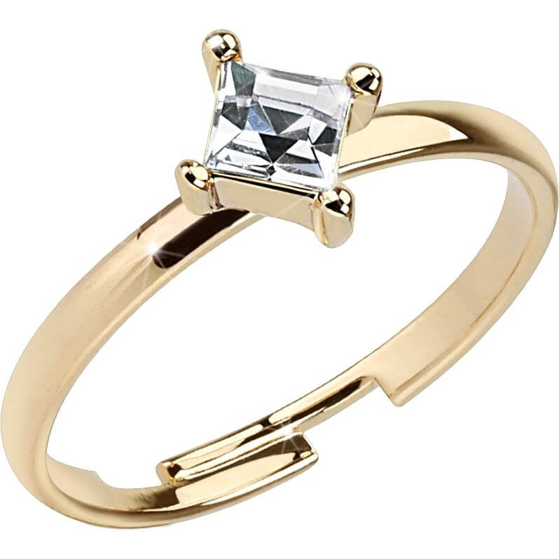 Square Zirconia Adjustable Gold