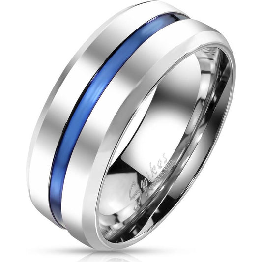 Argento con linea blu 