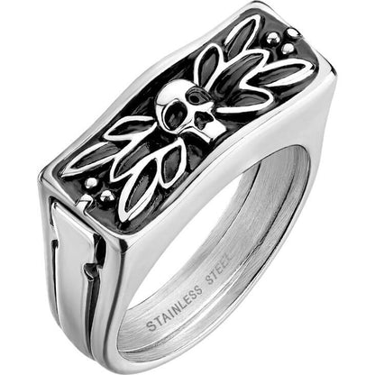 2 piece secret compartment ring