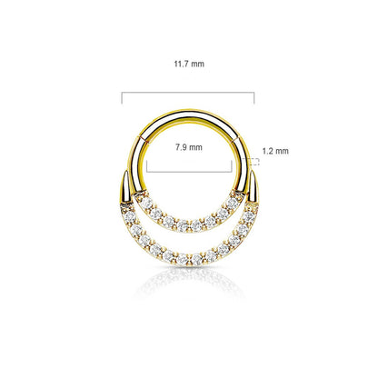 Ring Double lined Zirconia Clicker