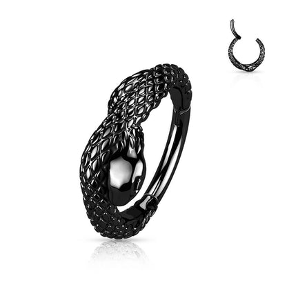 Anello Piercing Design serpente Clicker