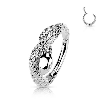 Anello Piercing Design serpente Clicker