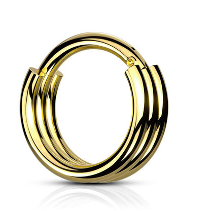 Ring Triple Layered Hoops Clicker