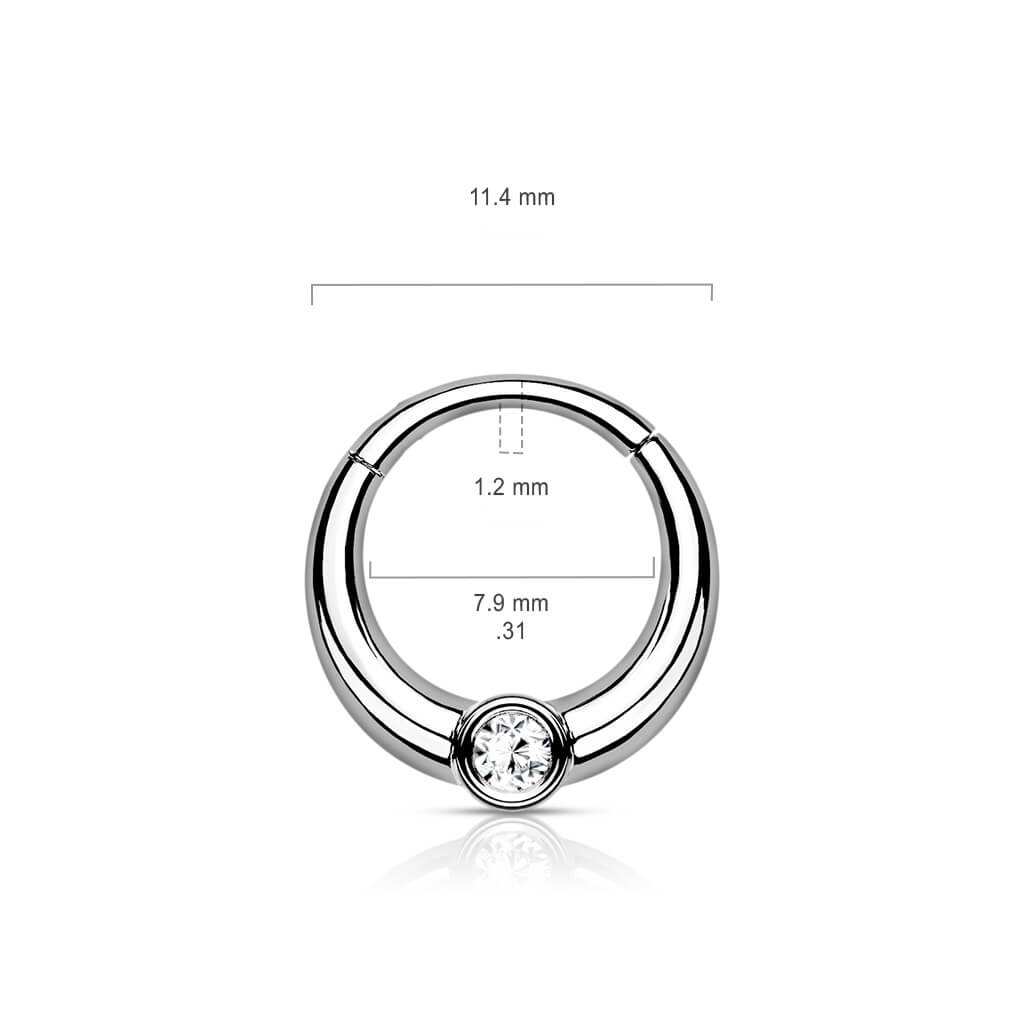 Ring Zirconia Round Clicker