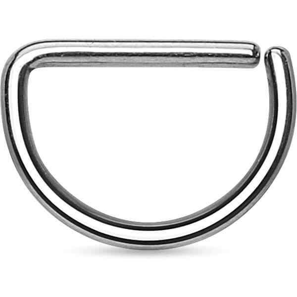 Ring D-Ring Silber Biegbar