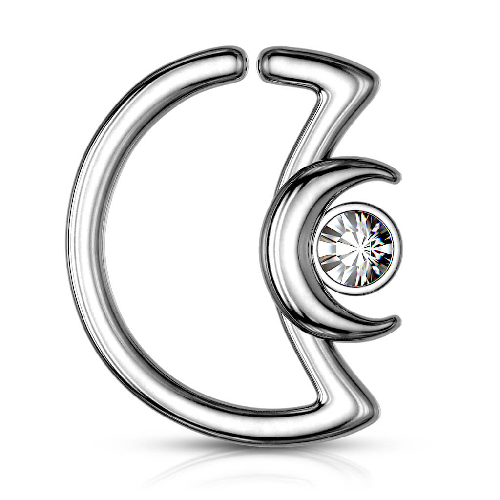 Ring Mond Zirkonia Biegbar