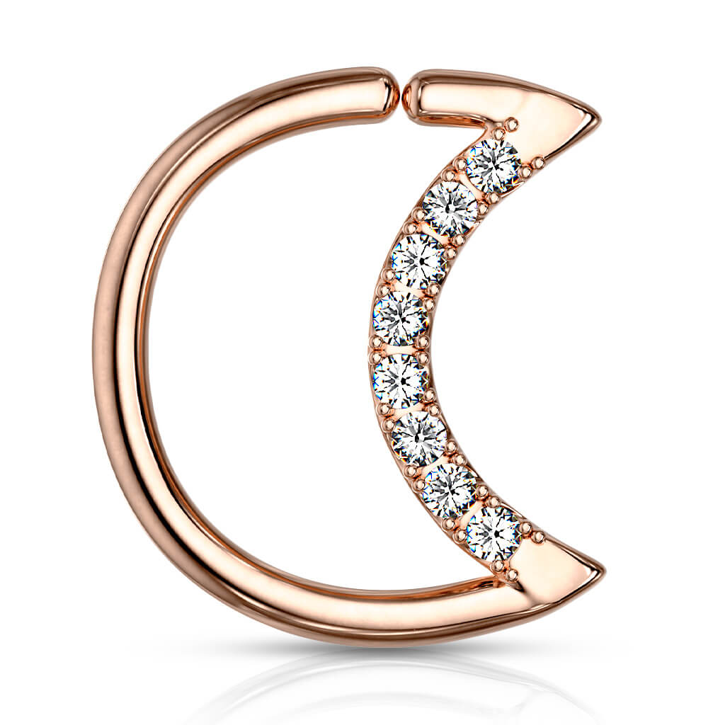 Anillo Circonita Luna Flexible