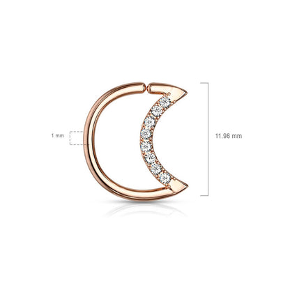 Anillo Circonita Luna Flexible