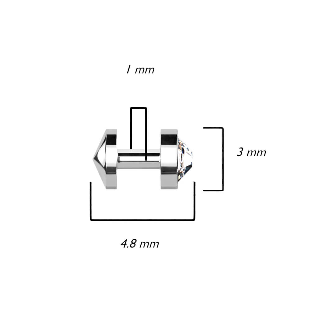 Titane Ancre Dermale Zircone Ronde