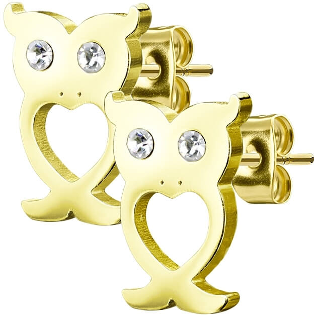 Bouton d'Oreille Hibou Zirconia