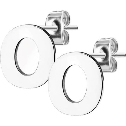 Bouton d'Oreille Lettres A-Z Argent