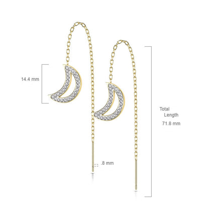 Moon Chain dangle Zirconia