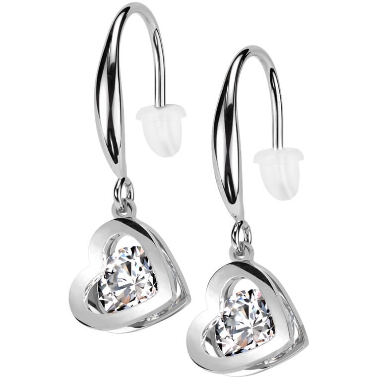 heart dangle zirconia