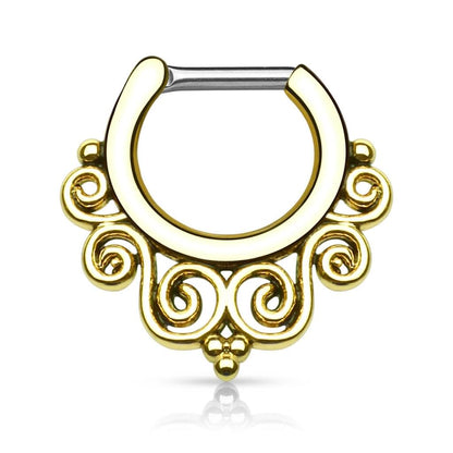 Septum Clicker Tribal PVD Cliqueur