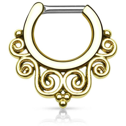 Septum Clicker Tribal PVD Cliqueur