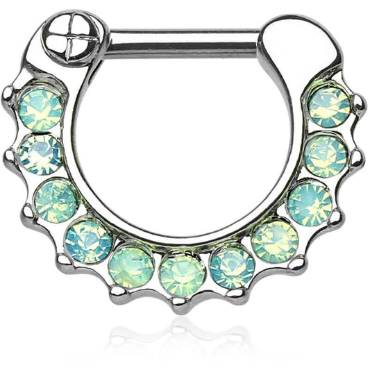 Septum Piercing Clicker Opal Clicker