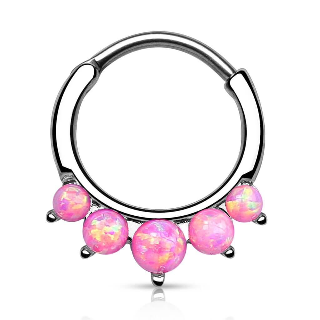 Septum Piercing Clicker 5 Opal Clicker