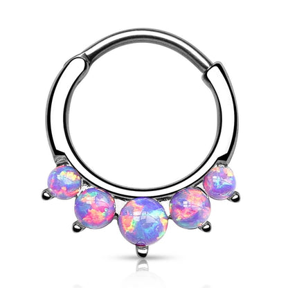 Septum Piercing Clicker 5 Opal Clicker