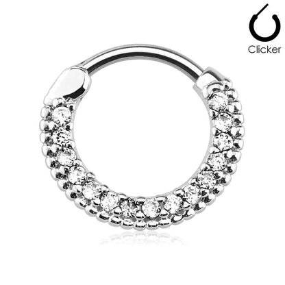 Piercing Septum  Clicker con zircone Clicker