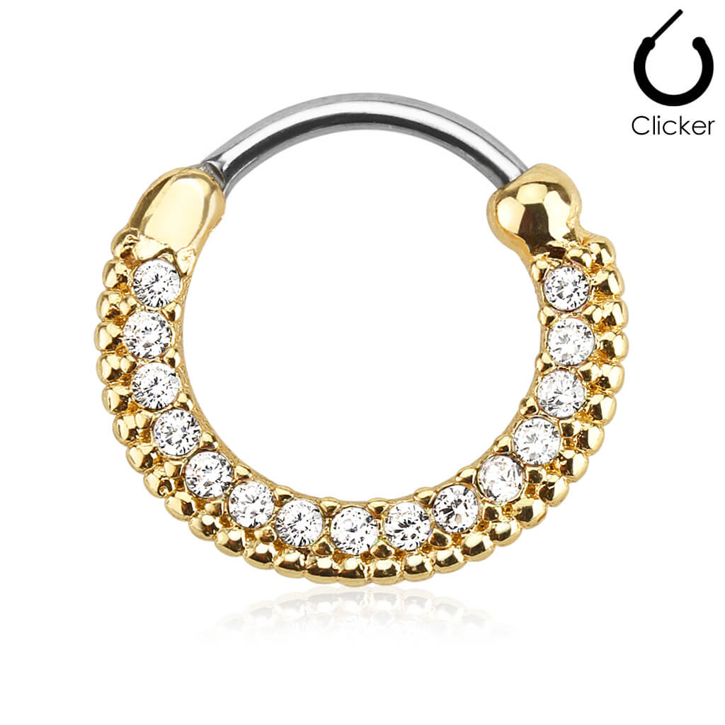 Piercing Septum  Clicker con zircone Clicker