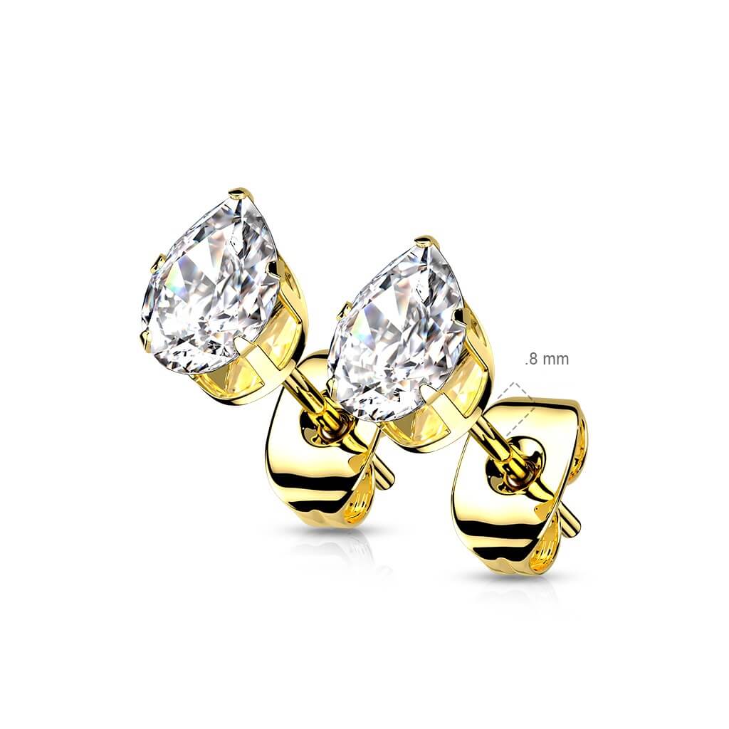 Drop Zirconia Gold