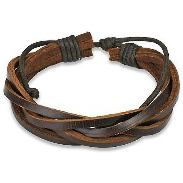 Bracelet Tressé Marron